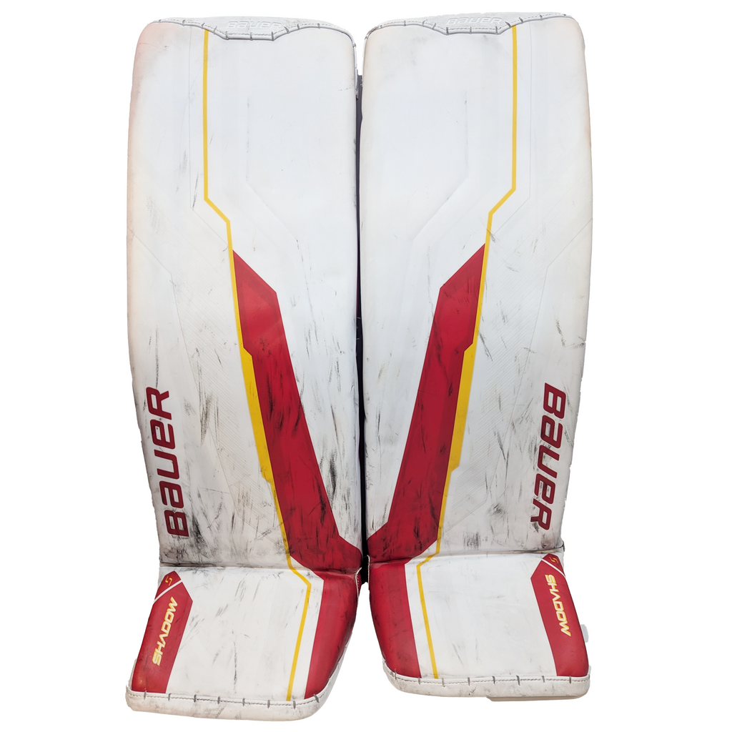 Bauer Supreme Shadow - Used AHL Pro Stock Goalie Full Set (White/Red/Yellow)