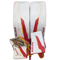 Bauer Supreme Shadow - Used AHL Pro Stock Goalie Full Set (White/Red/Yellow)