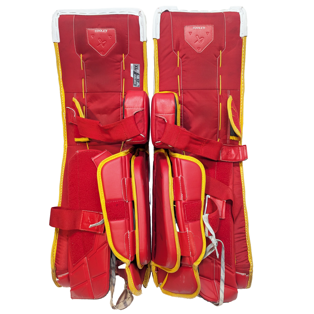 Bauer Supreme Shadow - Used AHL Pro Stock Goalie Full Set (White/Red/Yellow)