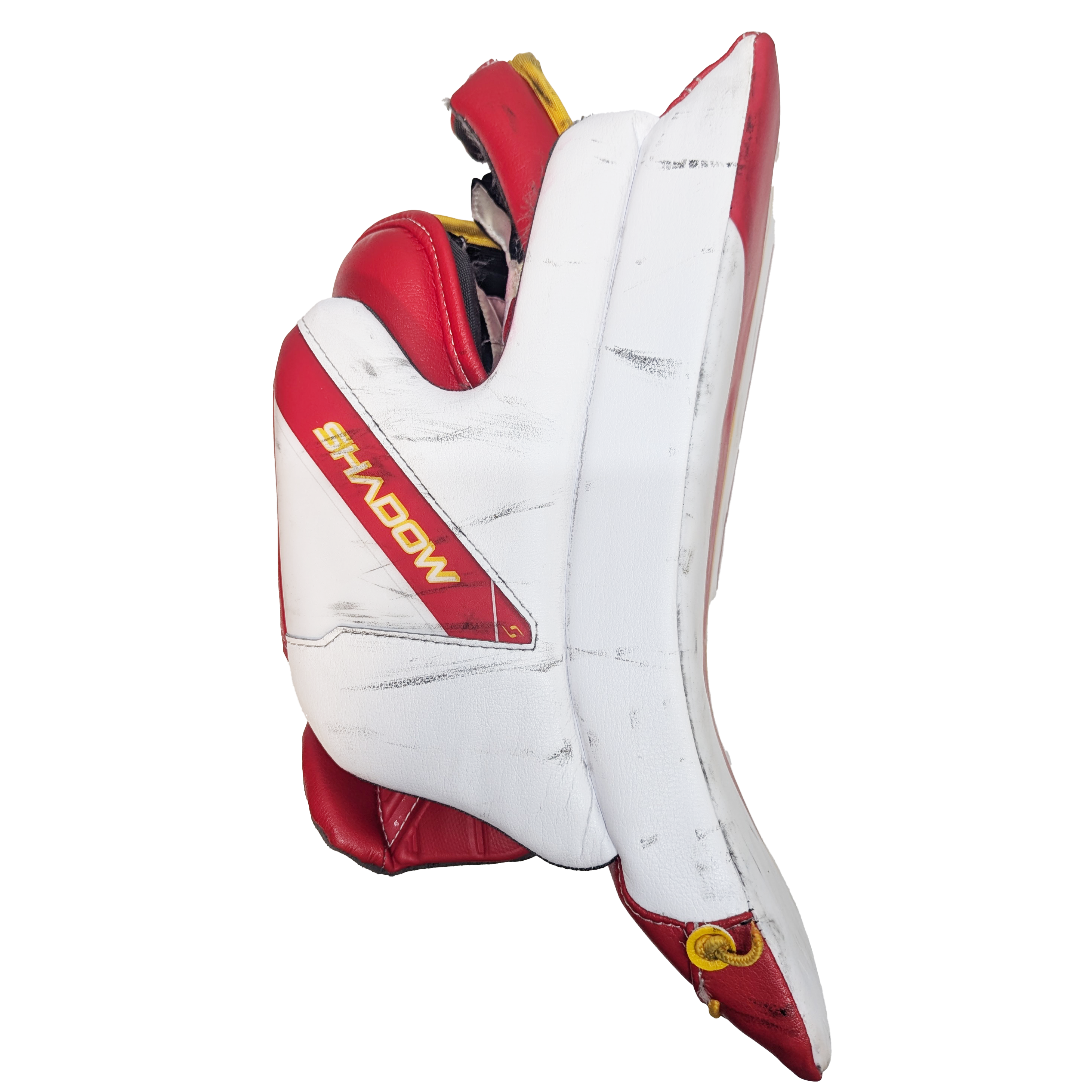 Bauer Supreme Shadow - Used AHL Pro Stock Goalie Full Set (White/Red/Yellow)