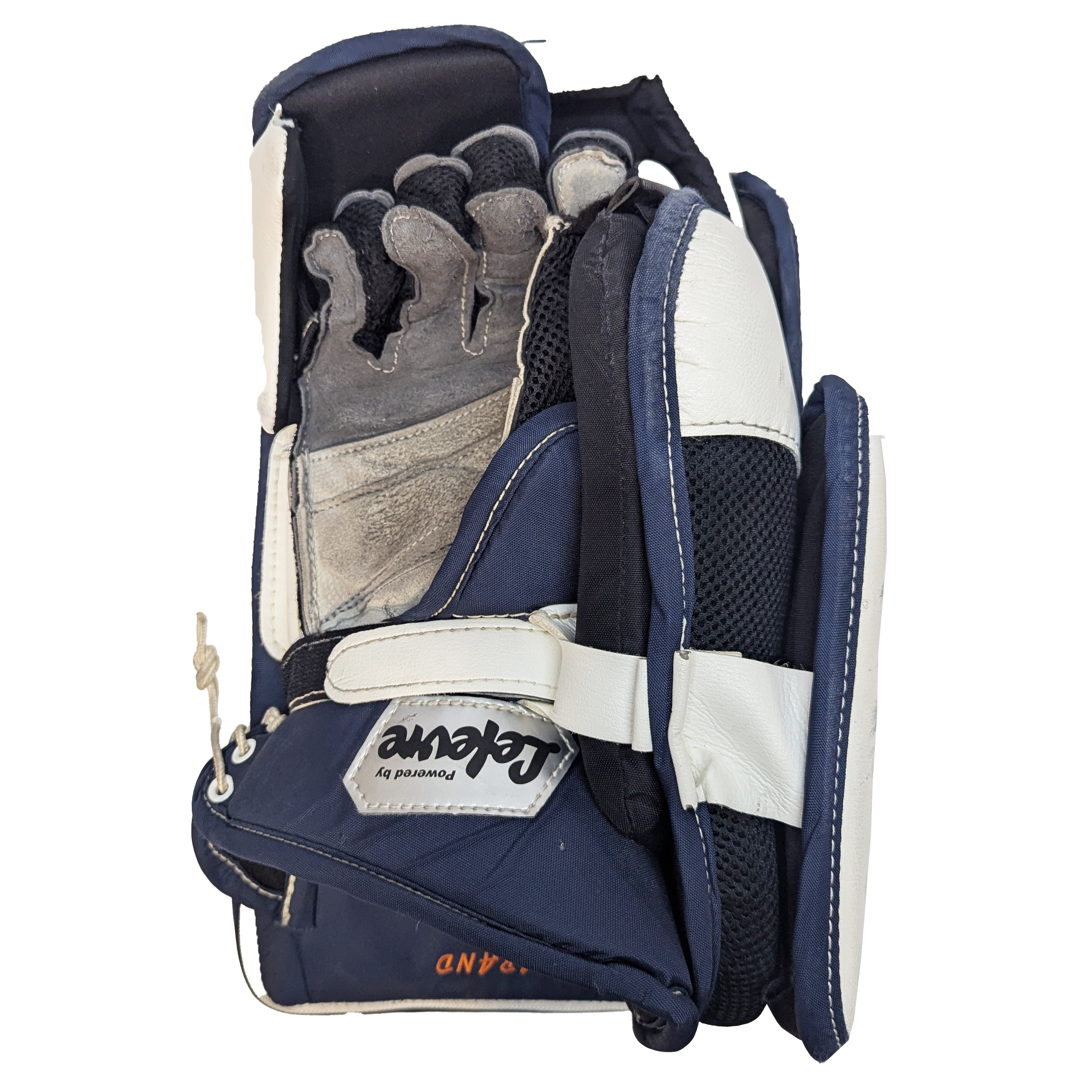 CCM Extreme Flex 4  - Used WHL Pro Stock Goalie Blocker (White/Orange/Navy)