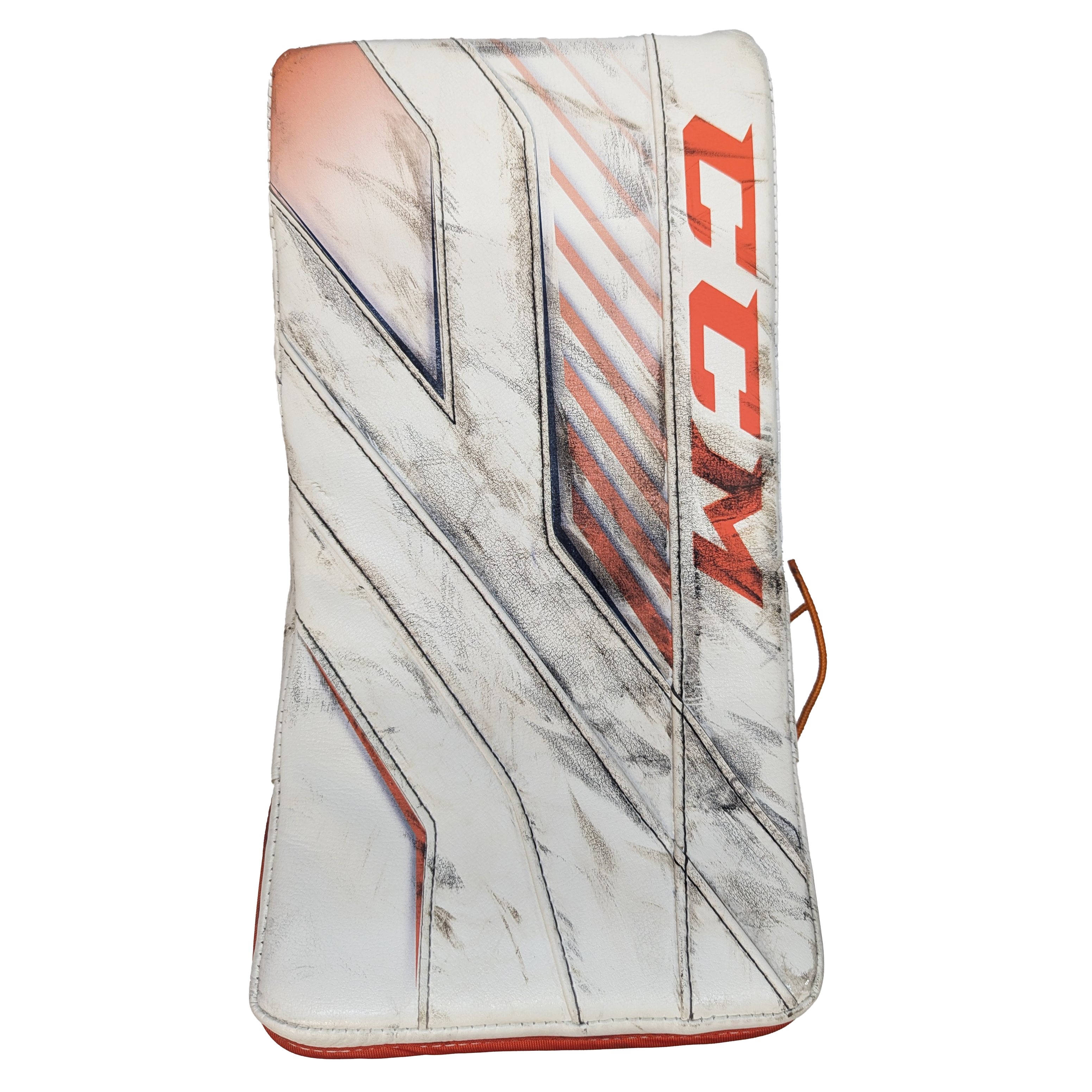 CCM Axis - Used WHL Pro Stock Goalie Blocker (White/Orange/Navy)