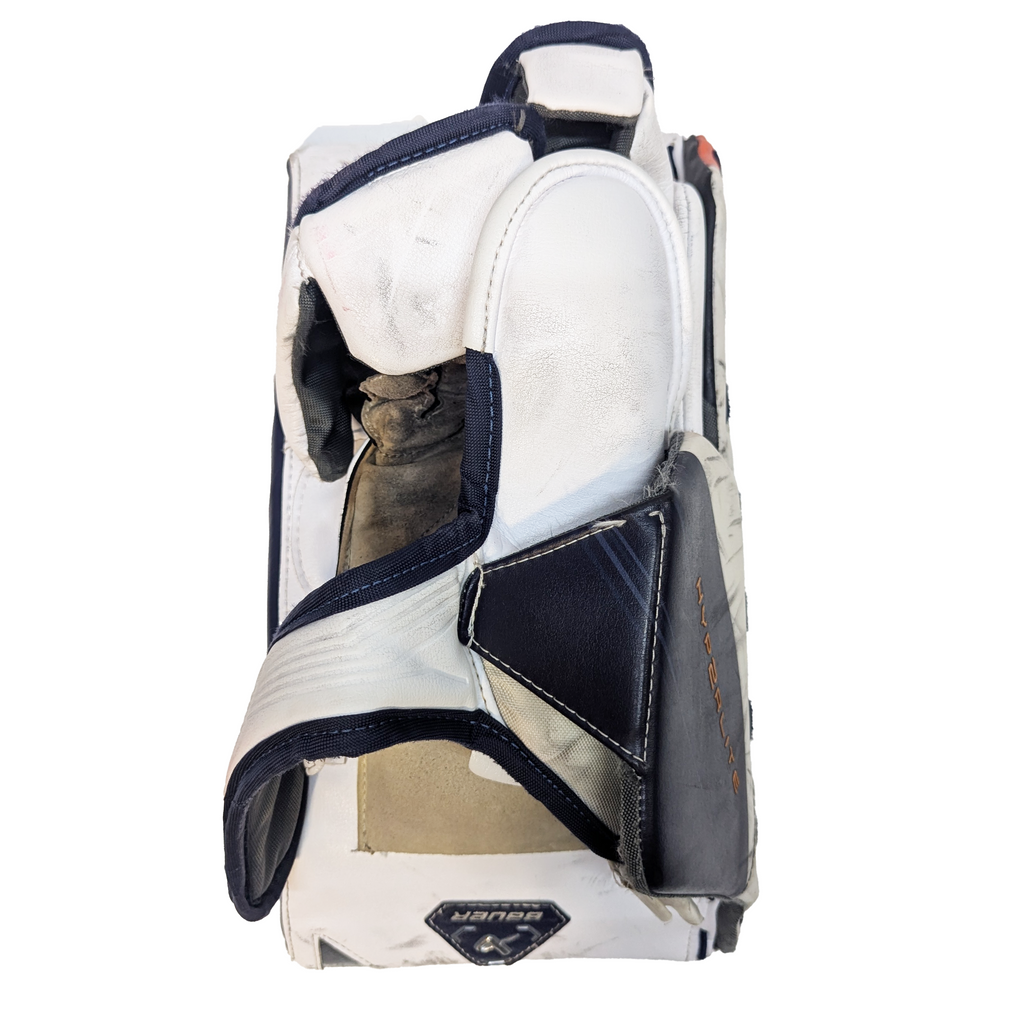 Bauer Vapor Hyperlite 2 - WHL Pro Stock Goalie Blocker (White/Navy/Orange)