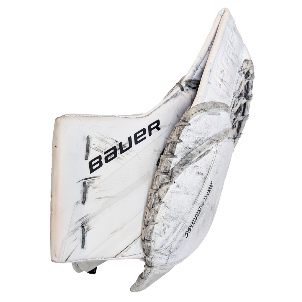 Bauer Supreme Shadow - Used WHL Pro Stock Goalie Trapper (White)