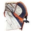 CCM Extreme Flex 5 - Used Pro Stock Goalie Glove (White/Orange/Navy)
