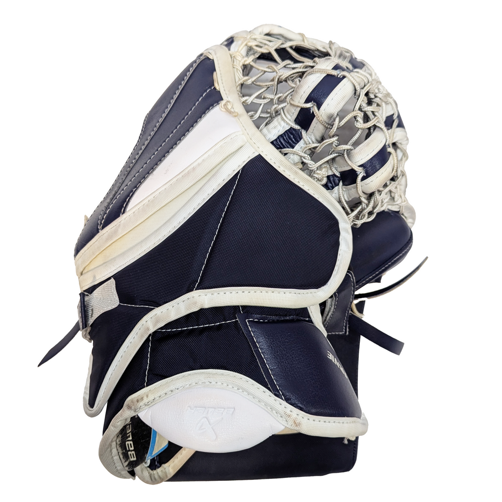 Bauer Vapor Hyperlite - Used WHL Pro Stock Goalie Trapper (White/Navy/Orange) *Dressed as Reactor*