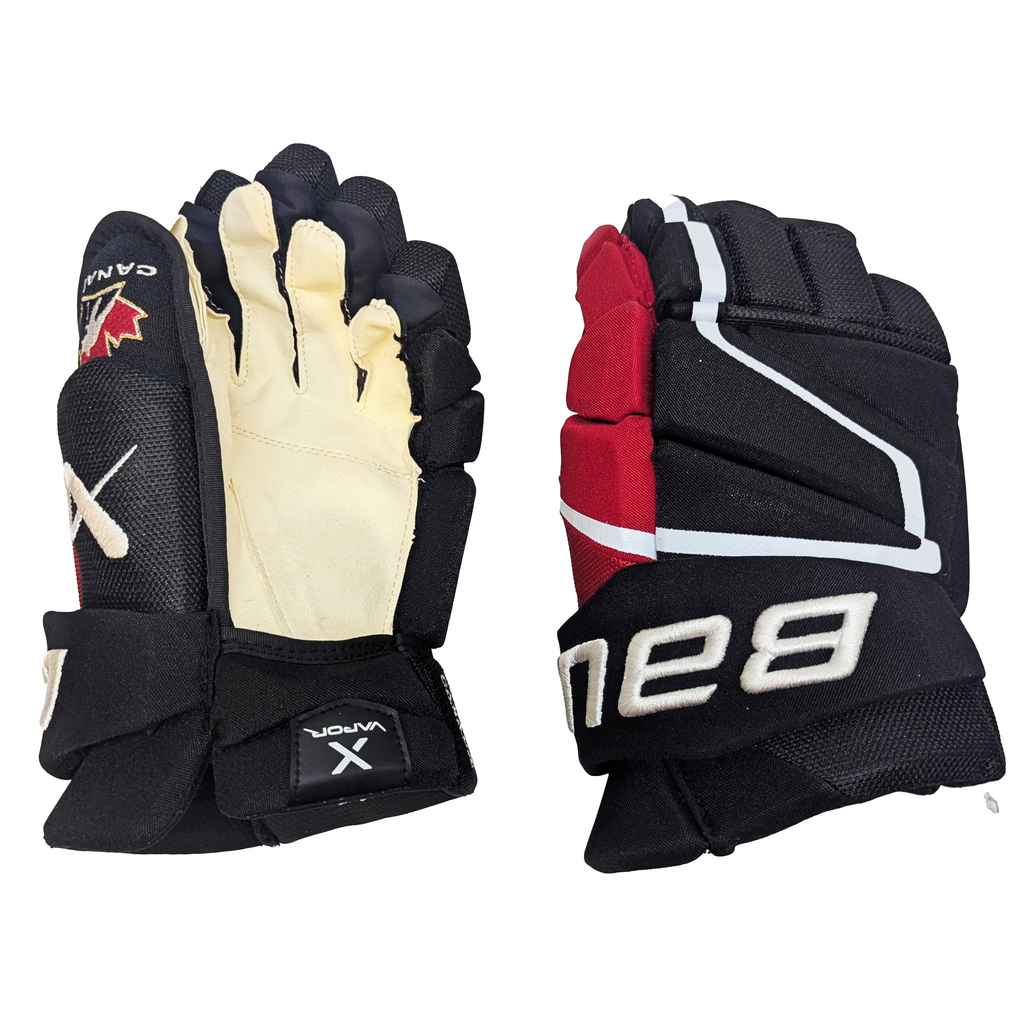 Bauer Vapor Hyperlite - Team Canada Pro Stock Hockey Gloves (Black/Red/White)