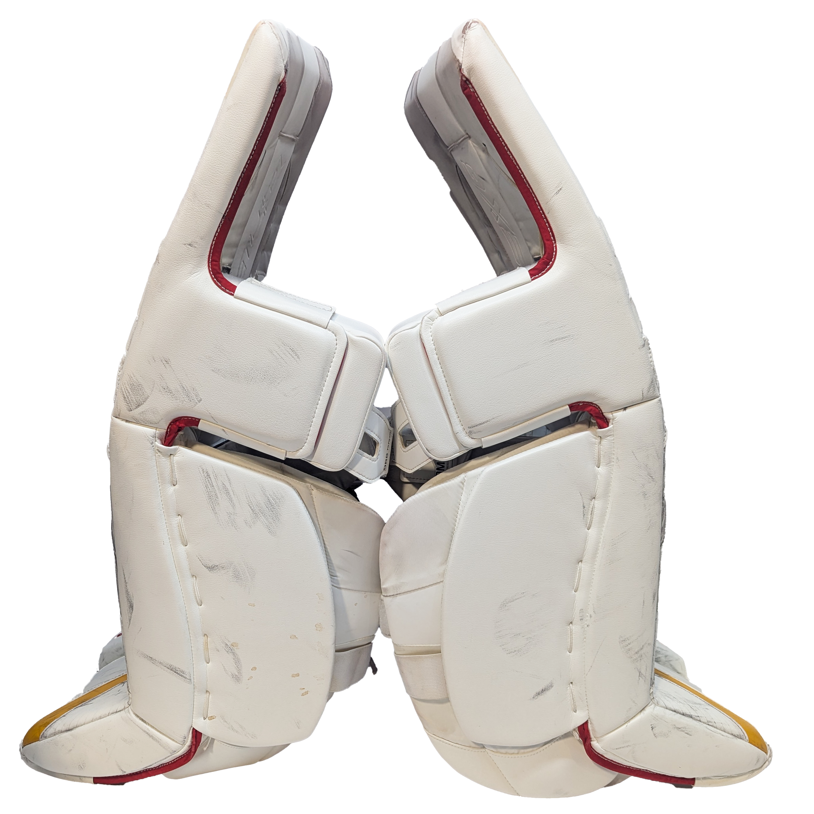 CCM Extreme Flex 6 - Used AHL Pro Stock Senior Goalie Full Set (White/Red/Yellow)