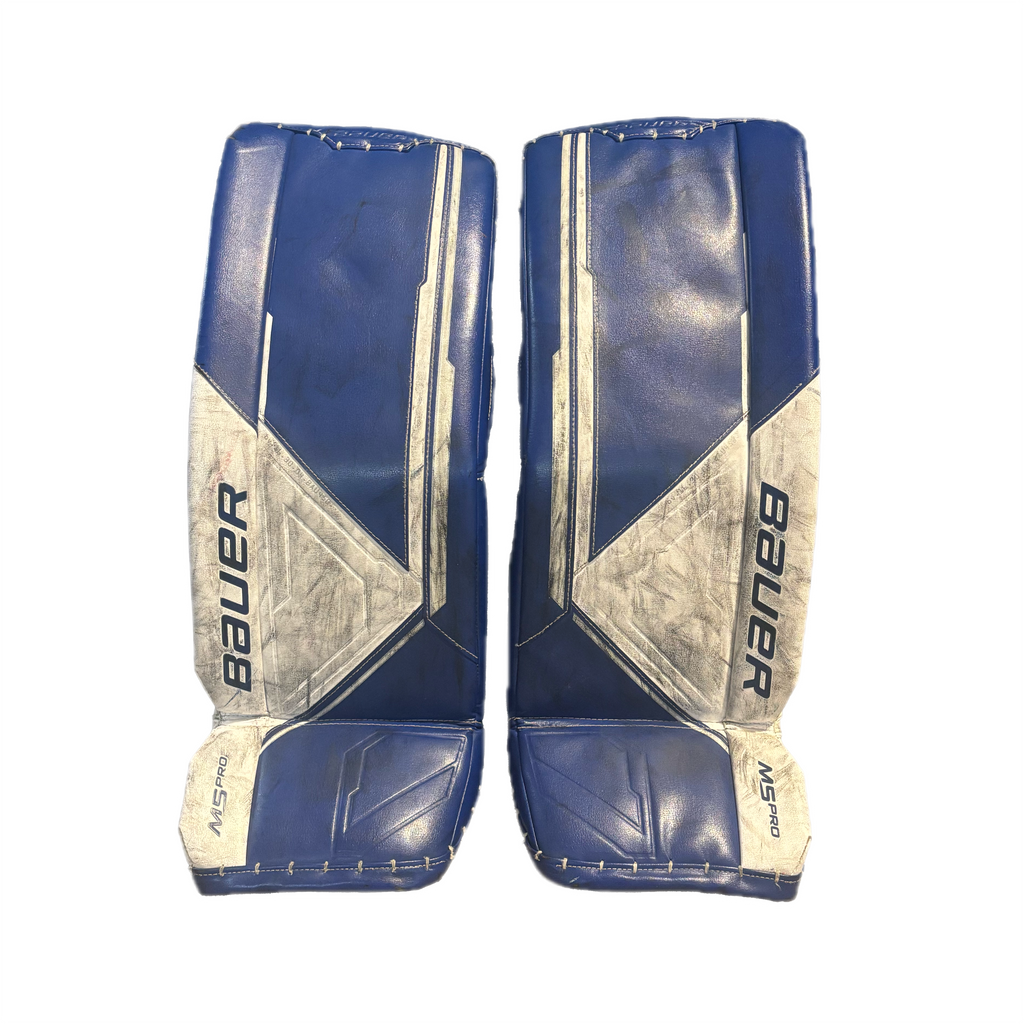 Bauer Supreme M5 Pro - Used Intermediate Goalie Pad Set (Blue/White)