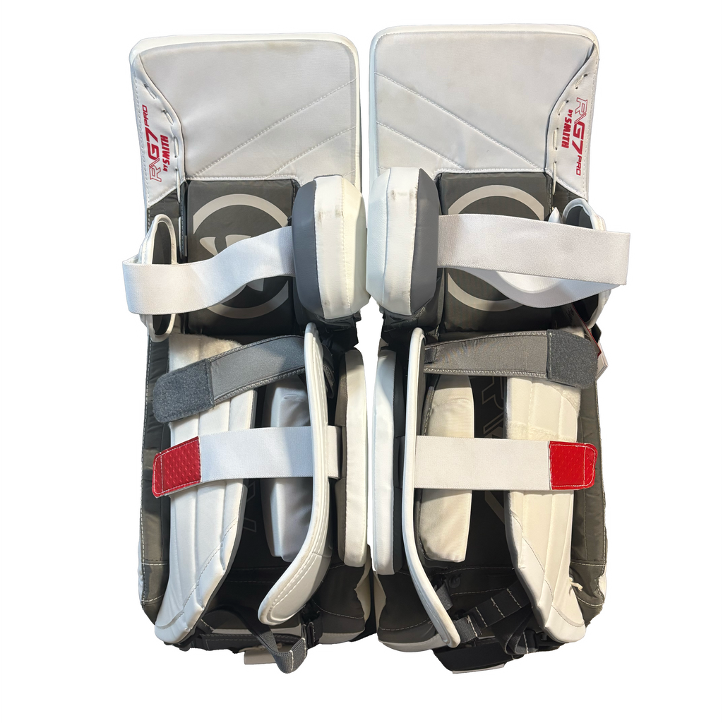Warrior RG7 Pro - New Goalie Pad Set - Intermediate (White/Red)