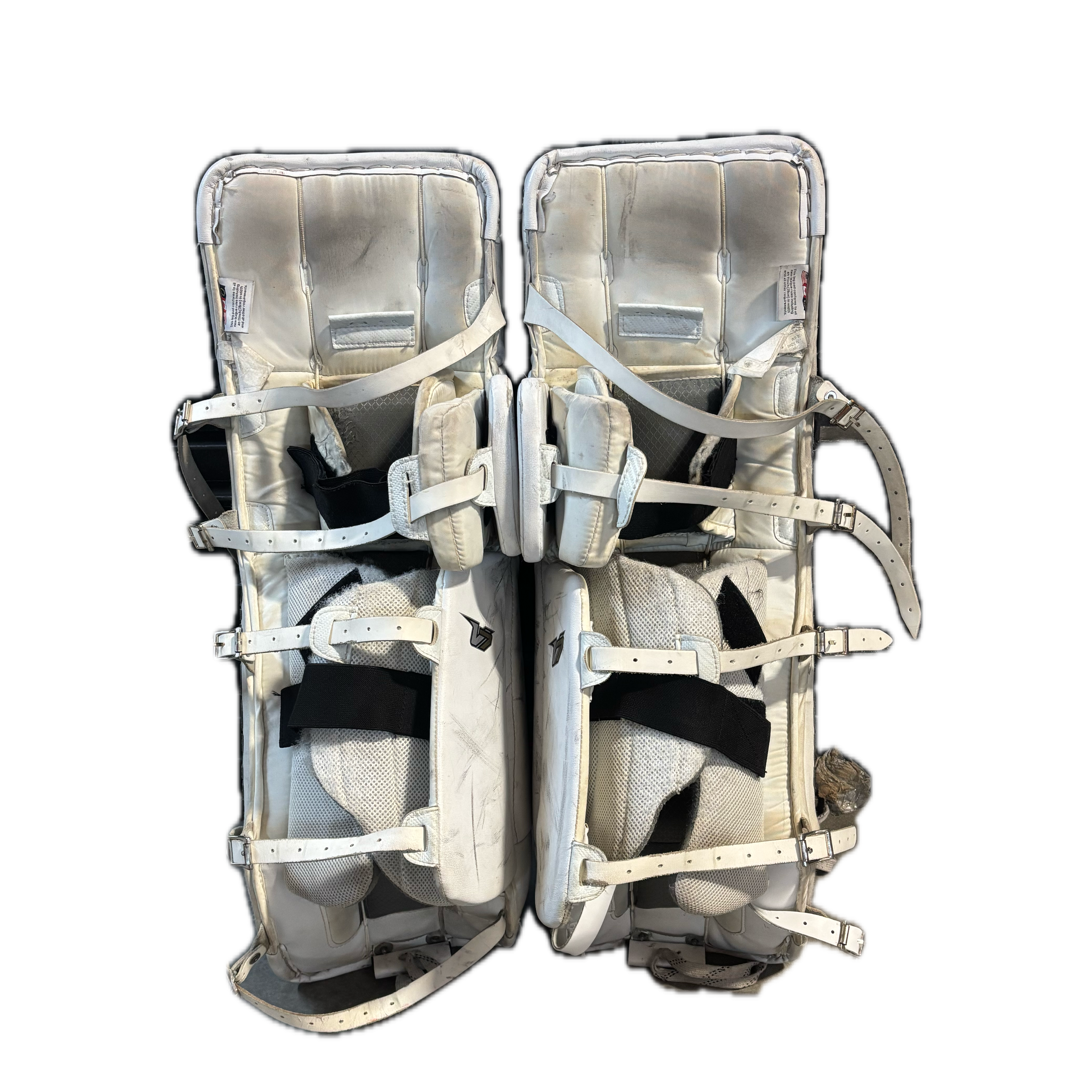 Vaughn Velocity V7 - Used Intermediate Goalie Pads (White)