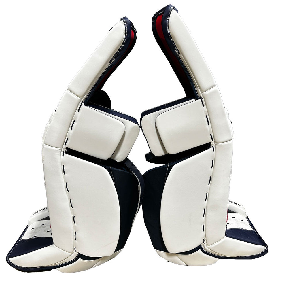 CCM Extreme Flex 5 - New Pro Stock Goalie Pads (White/Navy/Red)