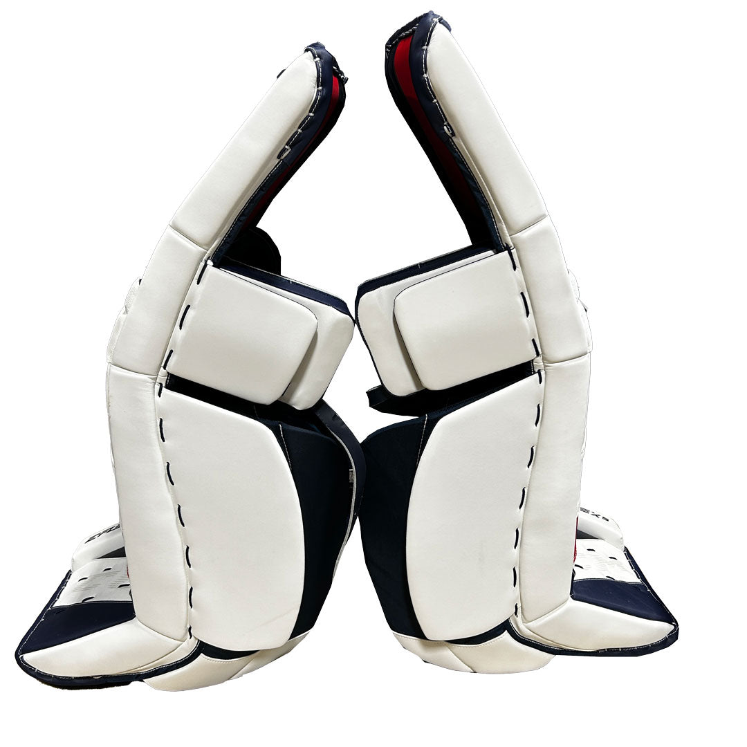 CCM Extreme Flex 5 - New Pro Stock Goalie Pads (White/Navy/Red)
