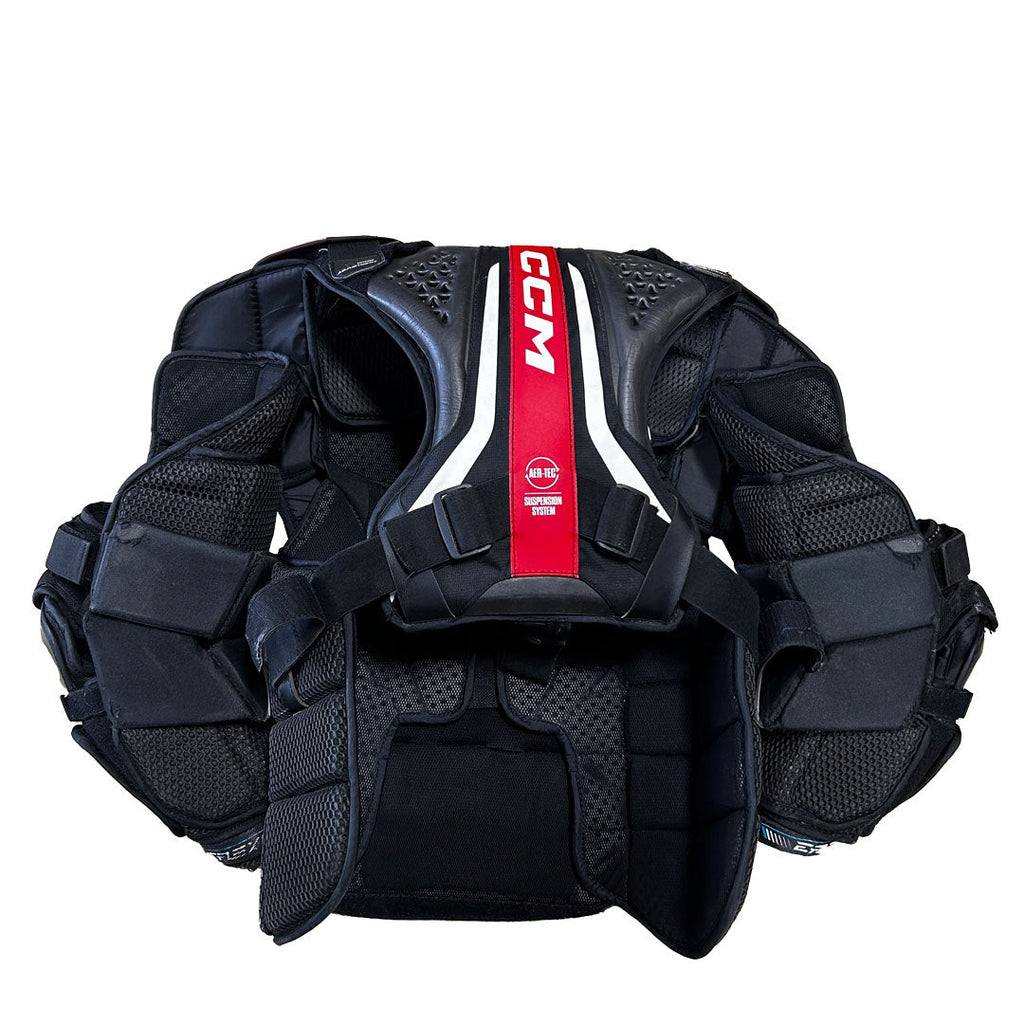 CCM Extreme Flex 6 - Used Pro Stock Goalie Chest Protector (Black/Red) #2
