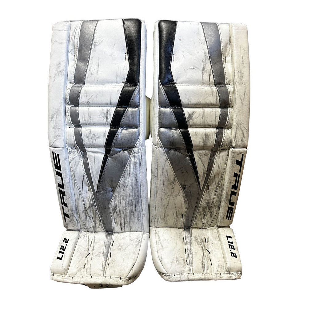 TRUE L12.2 - Used Pro Stock Goalie Pads (White/Grey/Black)