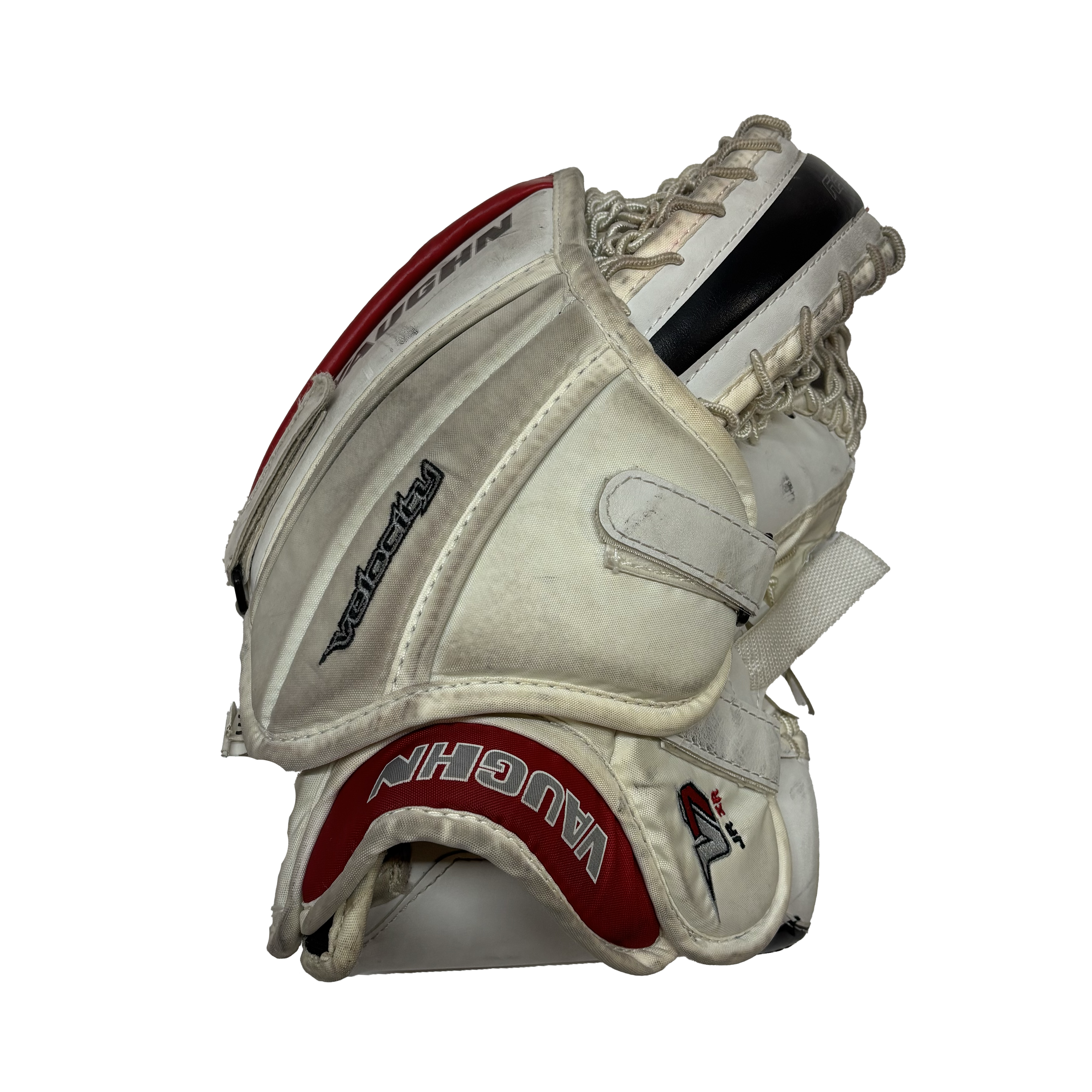 Vaughn Velocity V7 XR - Used Junior Goalie Glove (White/Red/Black)