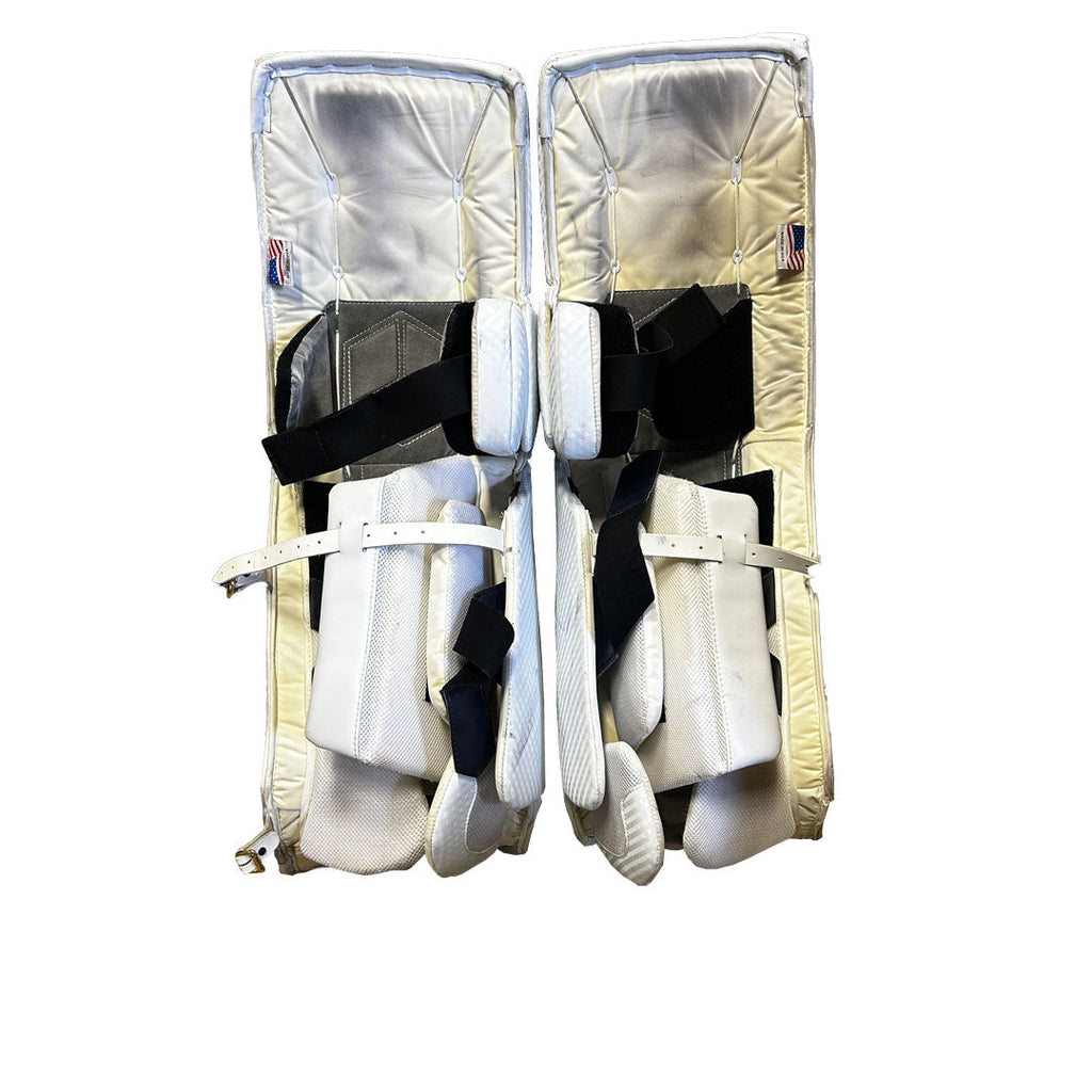 Vaughn Velocity V9 - Used Pro Stock Goalie Pads (White/Navy/Red)