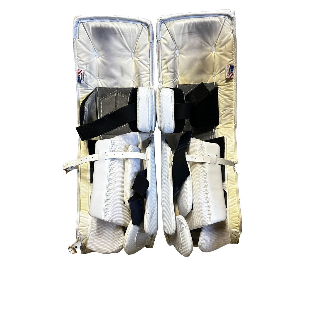 Vaughn Velocity V9 - Used Pro Stock Goalie Pads (White/Navy/Red)