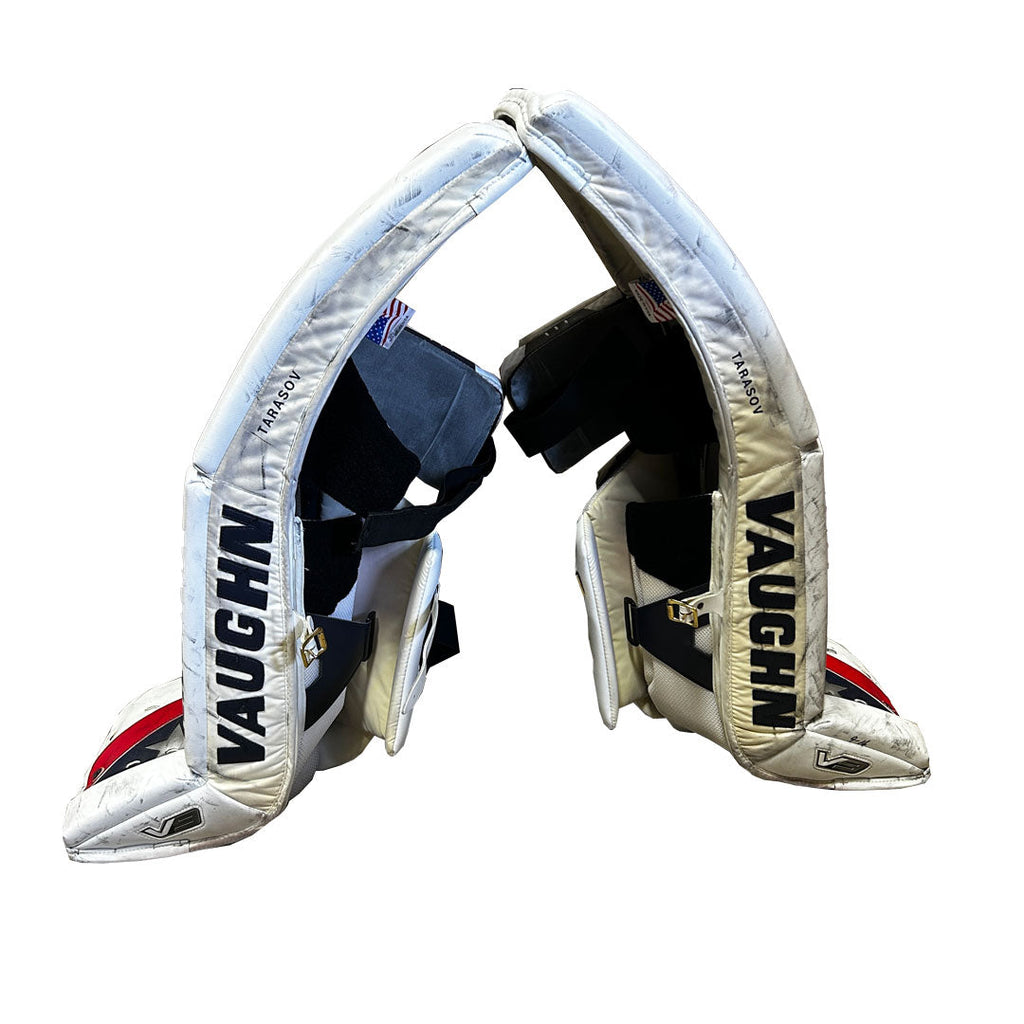 Vaughn Velocity V9 - Used Pro Stock Goalie Pads (White/Navy/Red)