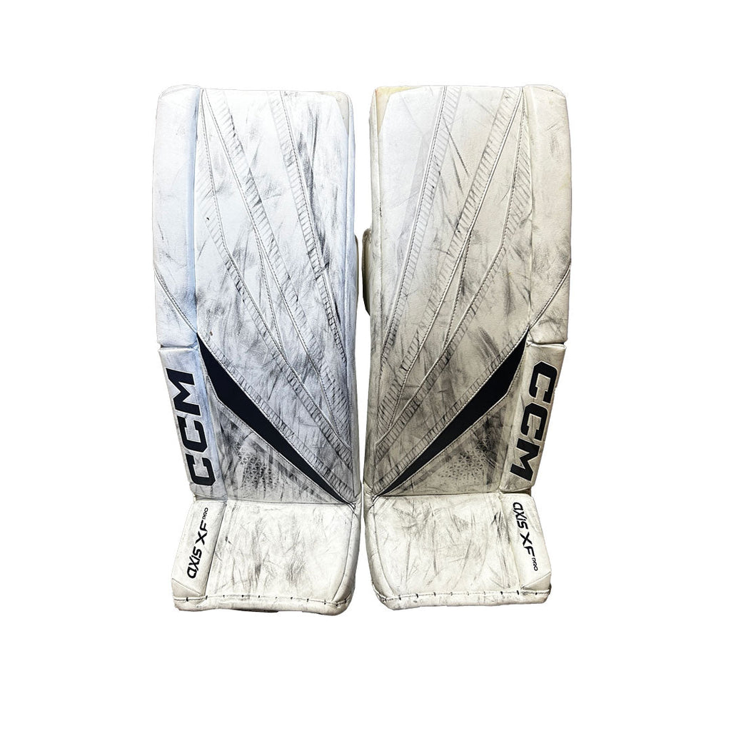 CCM Axis XF Pro - Used Pro Stock Goalie Pads (White/Navy)