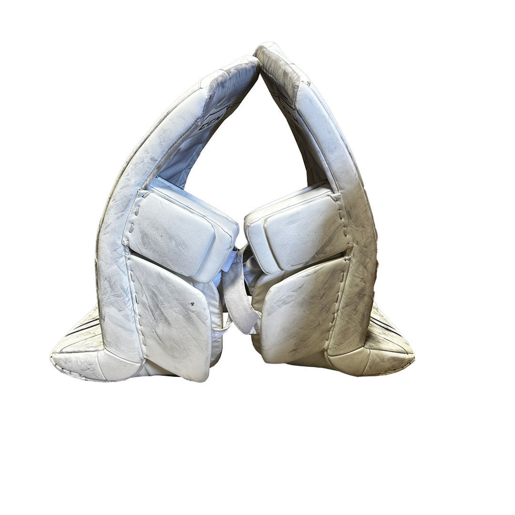 CCM Axis - Used Pro Stock Goalie Pads (White/Navy)