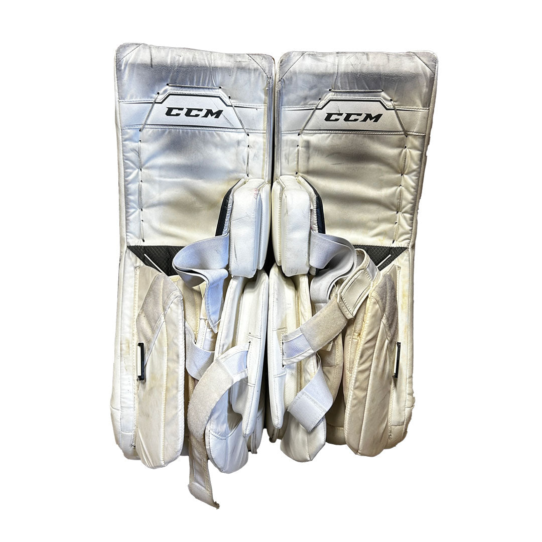 CCM Axis - Used Pro Stock Goalie Pads (White/Navy)