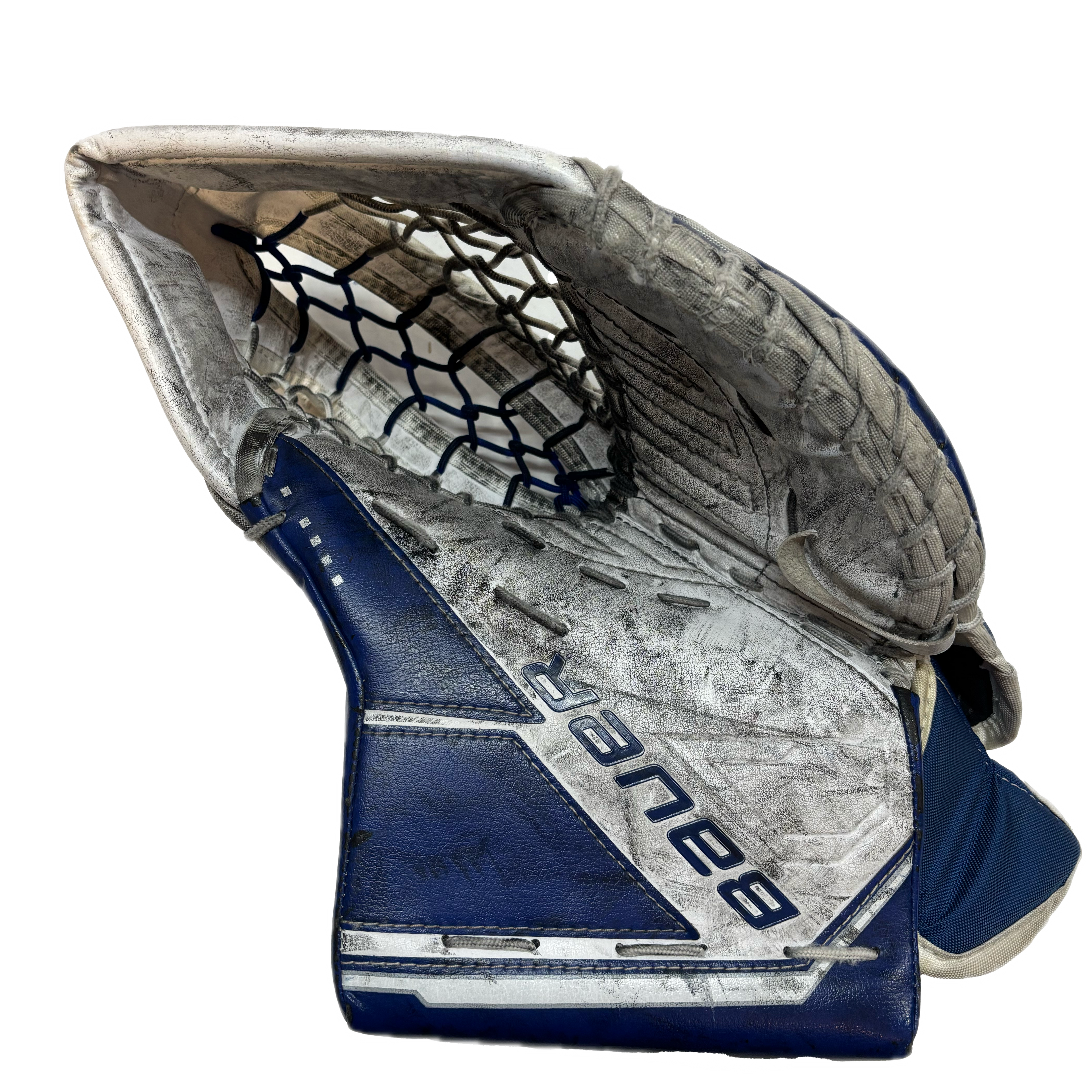 Bauer Supreme M5 Pro - Used Intermediate Goalie Glove (Blue/White)