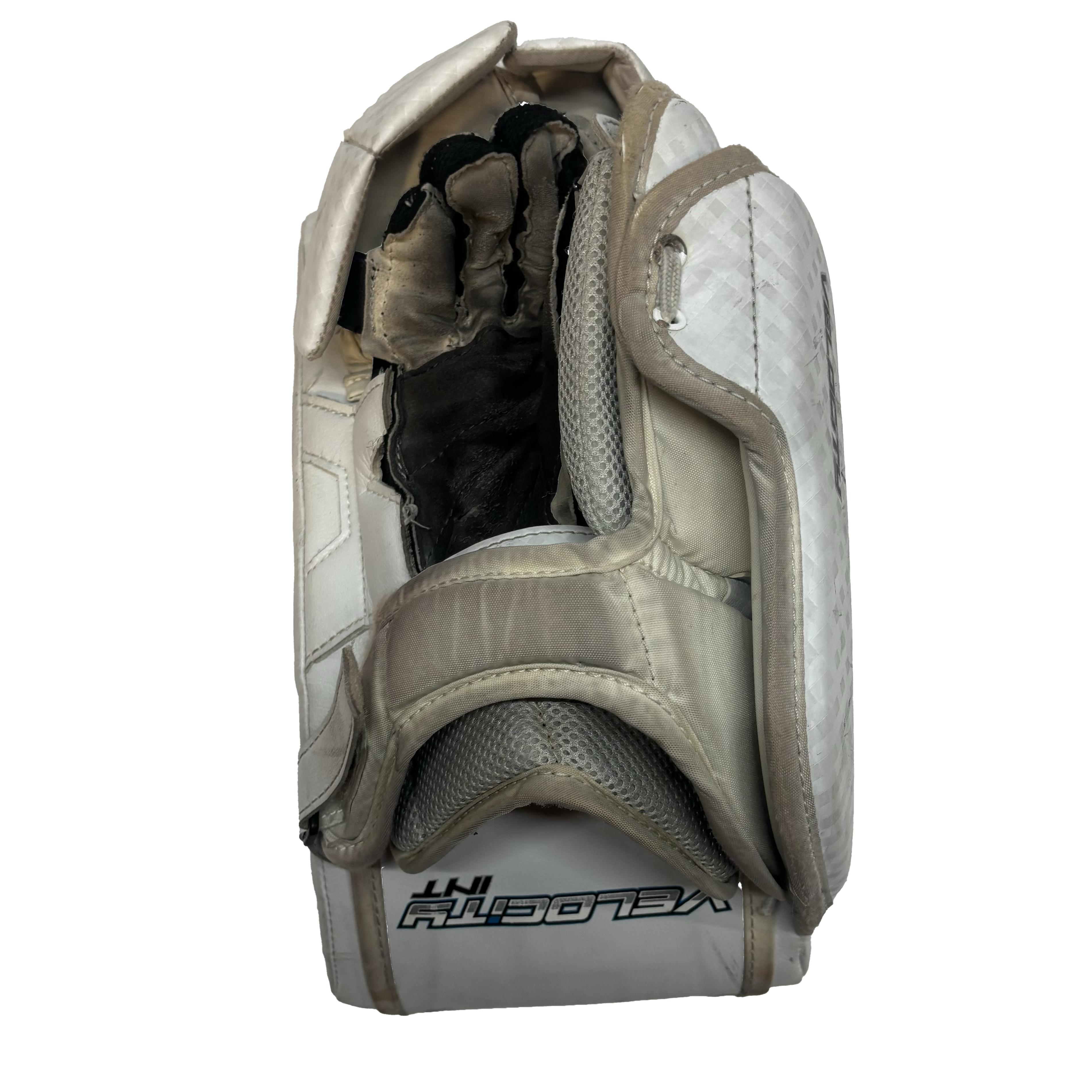 Vaughn Velocity V9 - Used Pro Stock Goalie Blocker (White)