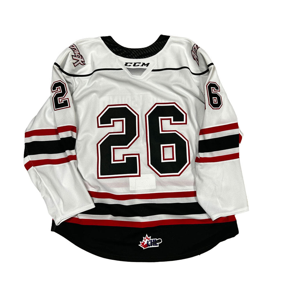 OHL - Owen Sound Attack Game Issue Jersey (White/Black/Red)