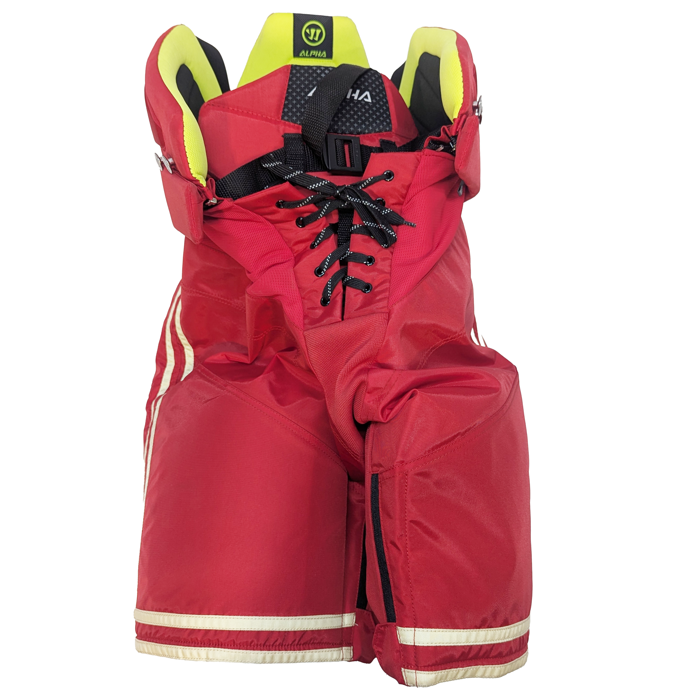 Warrior Alpha Pro - NHL Pro Stock Hockey Pants - Calgary Flames Heritage Classic (Red/Gold)