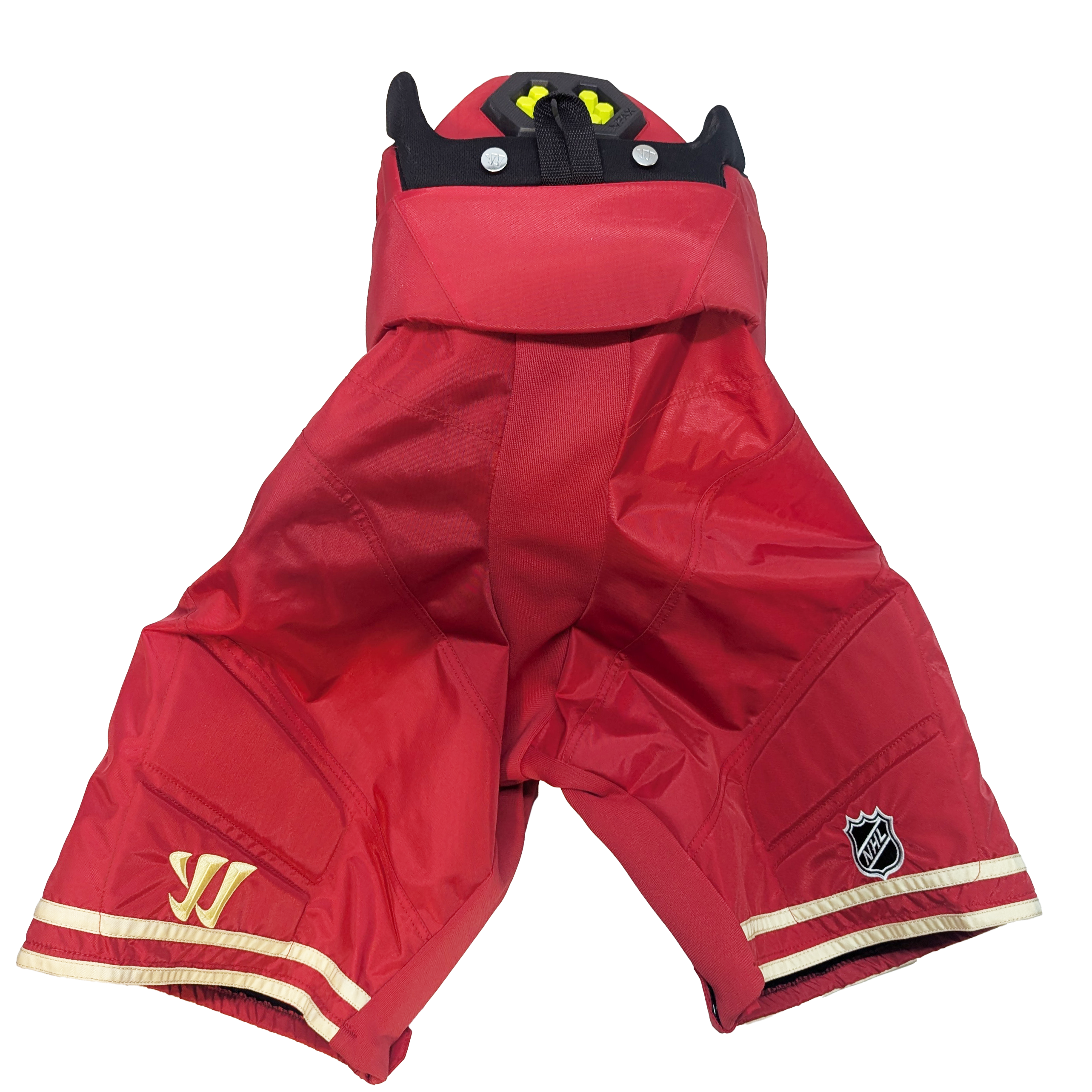 Warrior Alpha Pro - NHL Pro Stock Hockey Pants - Calgary Flames Heritage Classic (Red/Gold)