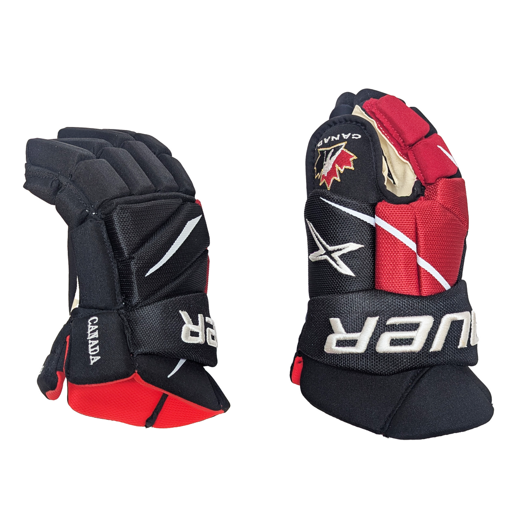 Bauer Vapor 2X Pro - Team Canada Pro Stock Hockey Gloves (Black/Red/White)