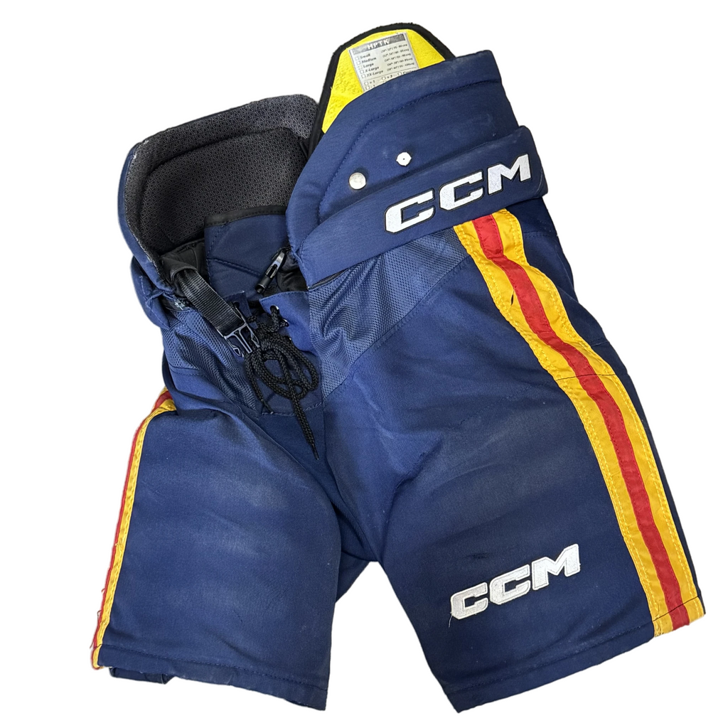 CCM HPTK - Used Pro Stock Hockey Pants (Navy/Yellow/Red)