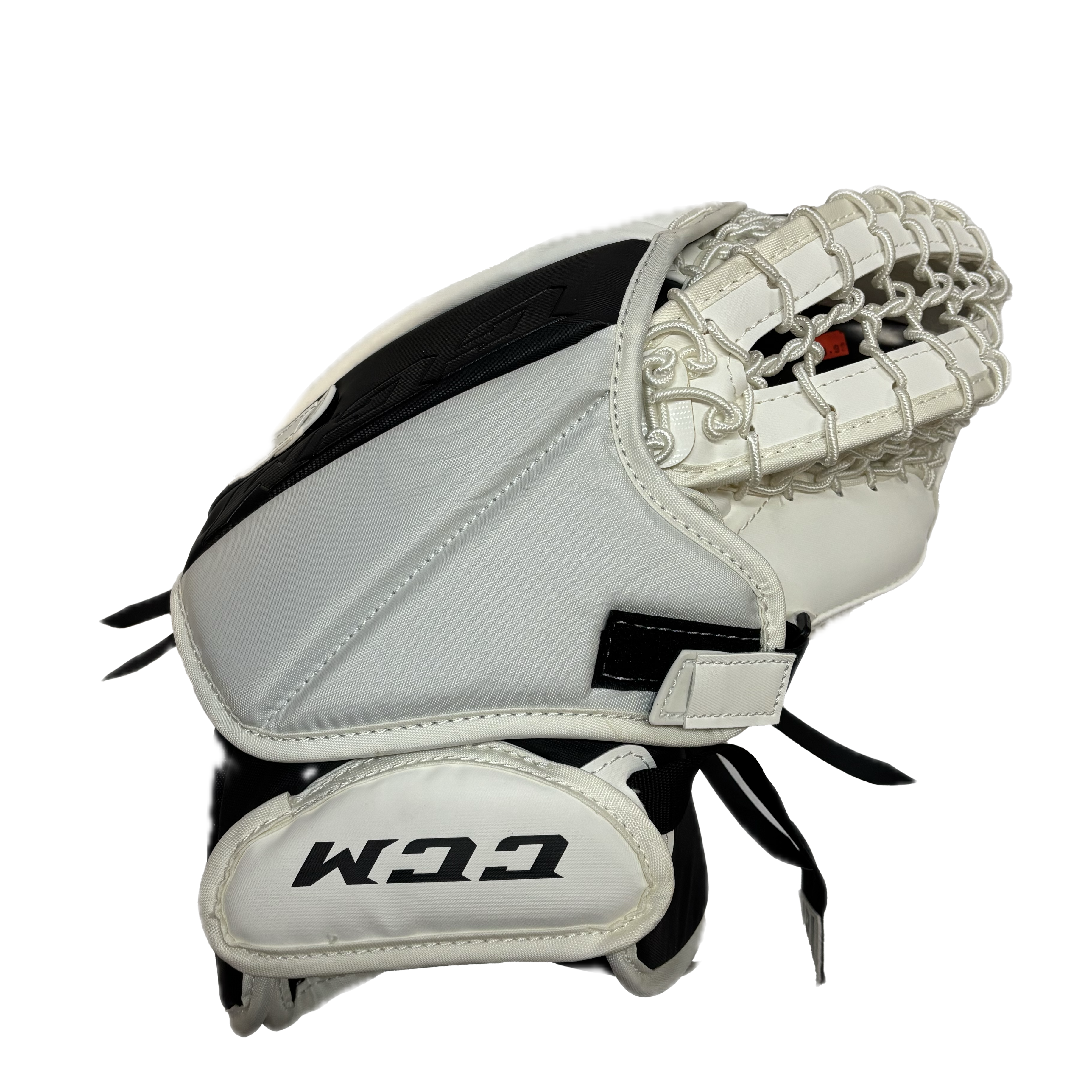 CCM Extreme Flex 5.5 - New Goalie Trapper - Junior (White/Navy)
