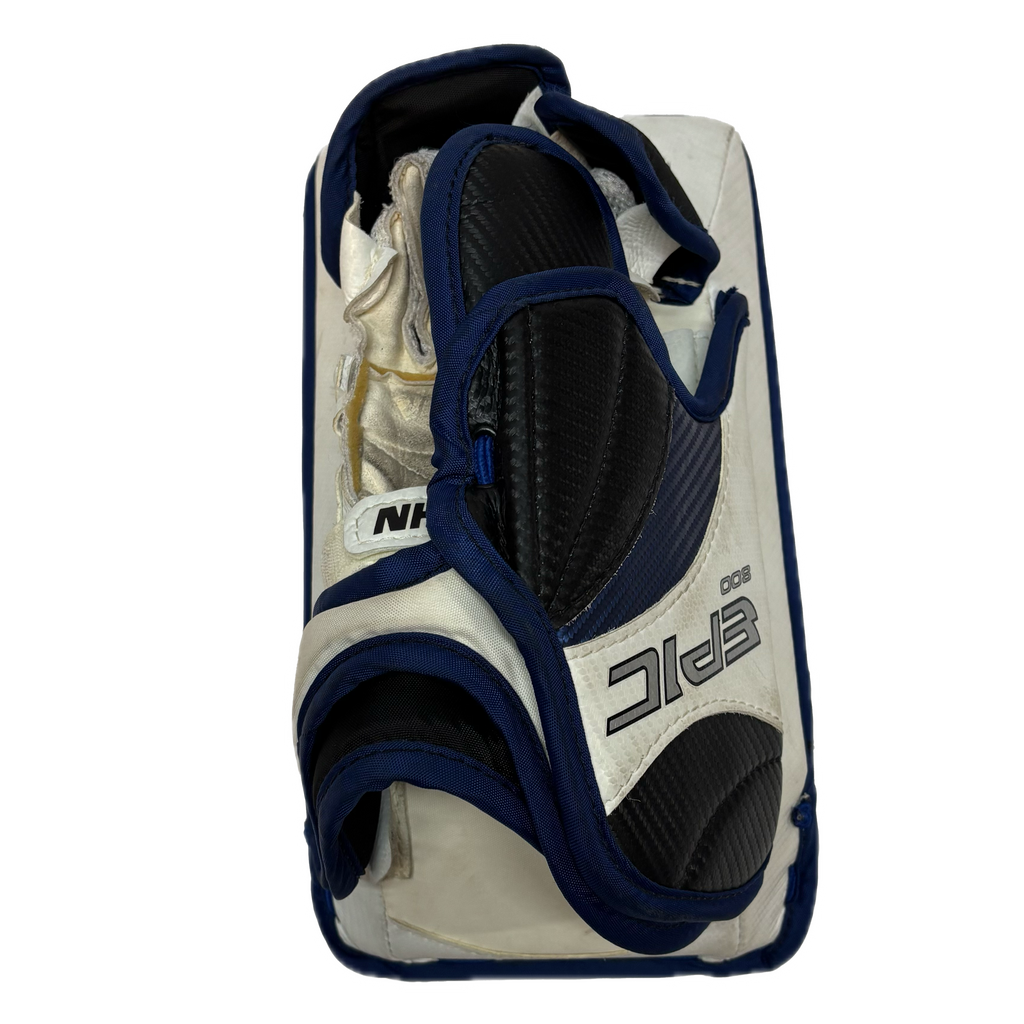 Vaughn Epic 800 - Used Junior Goalie Blocker (White/Blue/Black)