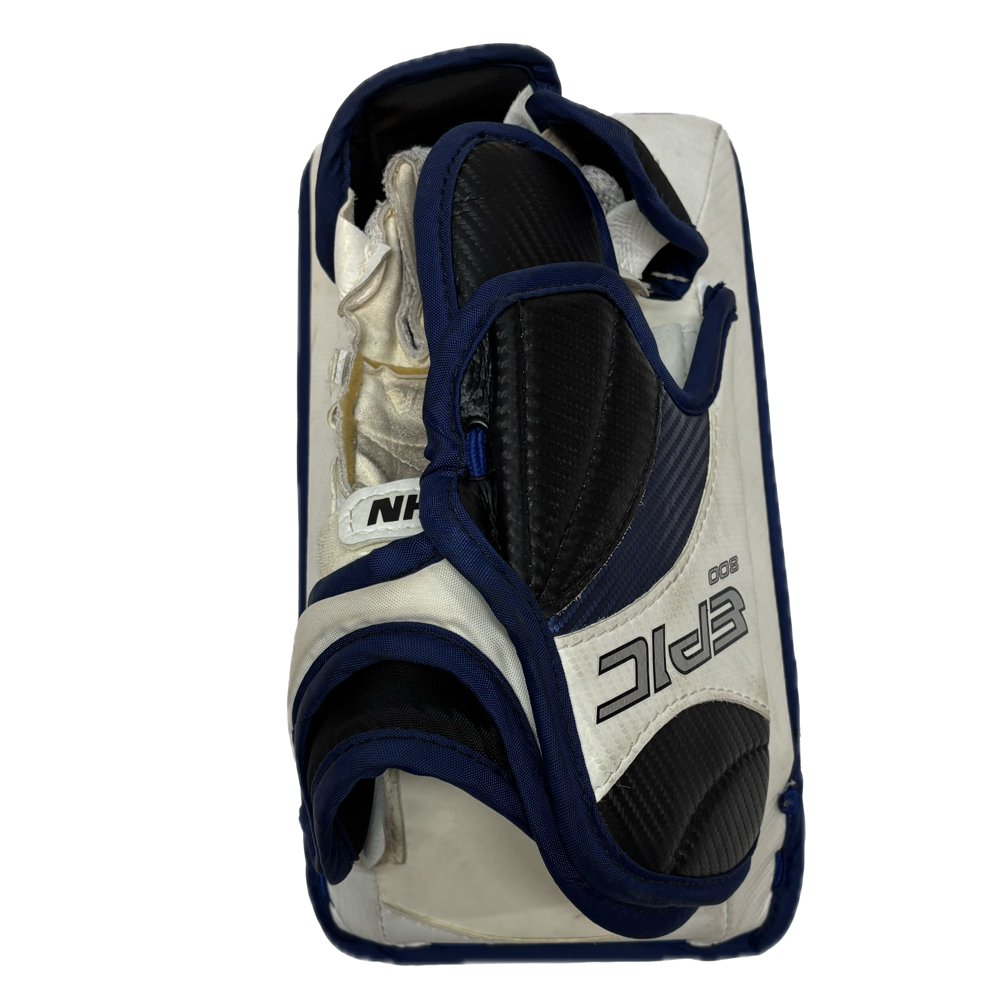 Vaughn Epic 800 - Used Junior Goalie Blocker (White/Blue/Black)