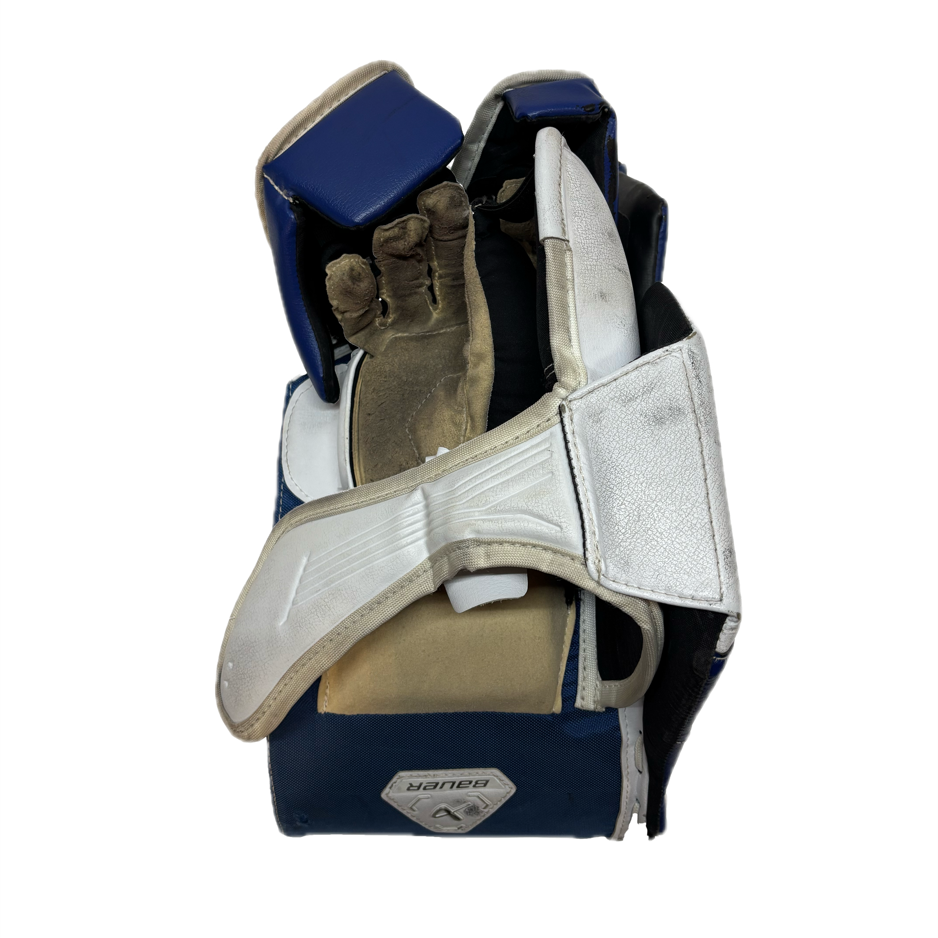 Bauer Supreme M5 Pro - Used Intermediate Goalie Blocker (Blue/White)