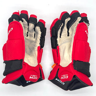 CCM HGJS - Used NHL Pro Stock Glove - Jalen Chatfield (Red/Black)