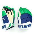 Bauer Supreme Mach - NHL Pro Stock Hockey Gloves - Sebastian Aho (Blue/Green/White)