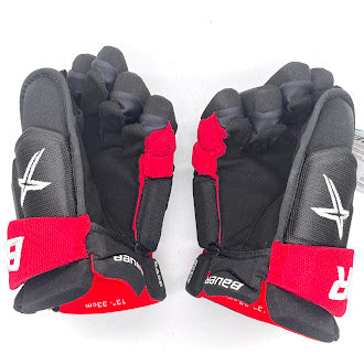 Bauer Vapor Hyperlite - NHL Pro Stock Glove - Ondrej Kase (Black/Red)