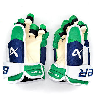 Bauer Vapor Hyperlite - NHL Pro Stock Glove - Jesper Fast (Blue/Green/White)