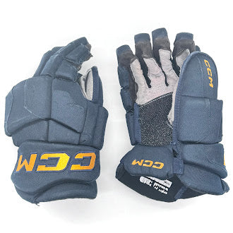 CCM HGJSCHLPP - Used OHL Pro Stock Glove (Navy/Yellow Text)