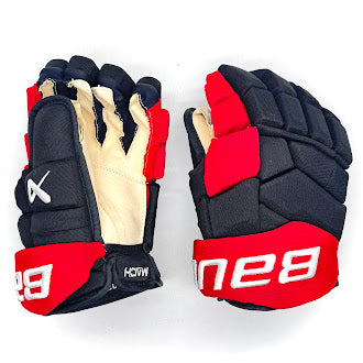 Bauer Supreme Mach - NHL Pro Stock Hockey Gloves - Sebastian Aho (Black/Red)