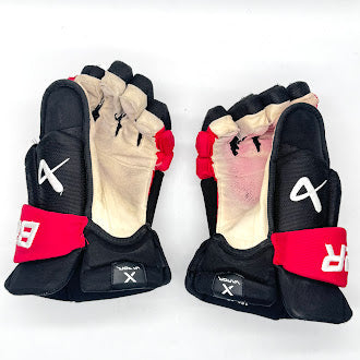 Bauer Vapor Hyperlite - Used NHL Pro Stock Glove - Jaccob Slavin (Black/Red)