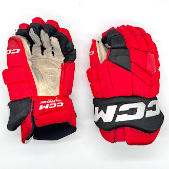 CCM HGTK - Used NHL Pro Stock Glove - Carolina Hurricanes (Red/Black) #2