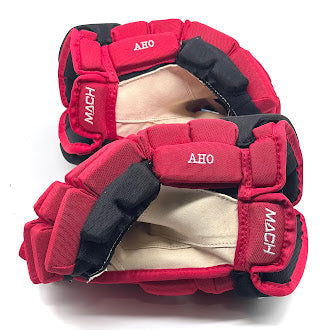 Bauer Supreme Mach - NHL Pro Stock Hockey Gloves - Sebastian Aho (Red/Black)