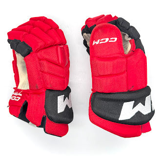 CCM HGTK - Used NHL Pro Stock Glove - Carolina Hurricanes (Red/Black) #2