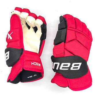 Bauer Supreme Mach - NHL Pro Stock Glove - Brady Skjei (Red/Black)