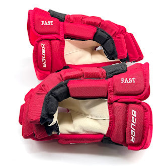 Bauer Vapor Hyperlite - NHL Pro Stock Glove - Jesper Fast (Red/Black)