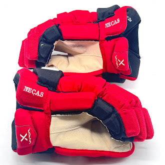 Bauer Vapor Hyperlite - Used NHL Pro Stock Glove - Martin Necas (Red/Black)